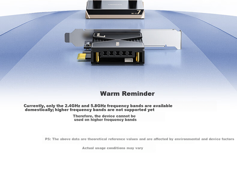 UGREEN PCIe Wireless Network Card, WiFi 7 Desktop Dedicated, BE3600 Computer WiFi Bluetooth Receiver, Gaming Built-In 5G Network Card, Ax200/ax210 Advanced Model MT7925 9