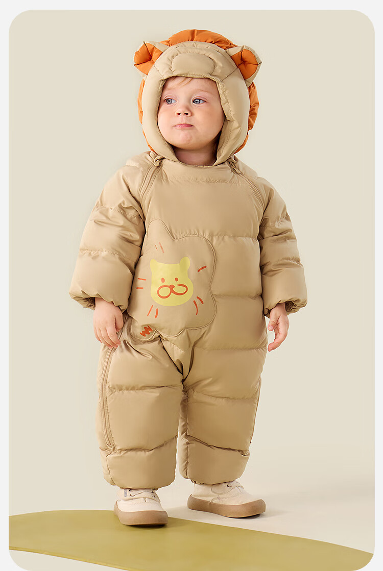 Minibala Bala Mini Egg Puff Unisex Baby Toddler Down Jumpsuit Warm Belly Protection Cute Winter Kidswear 13