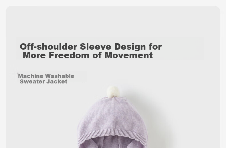 DAVE & BELLA Children's Sweater Cardigan, Girls' Knitted Top, Baby Girl Hooded Cardigan, Autumn Wear 1