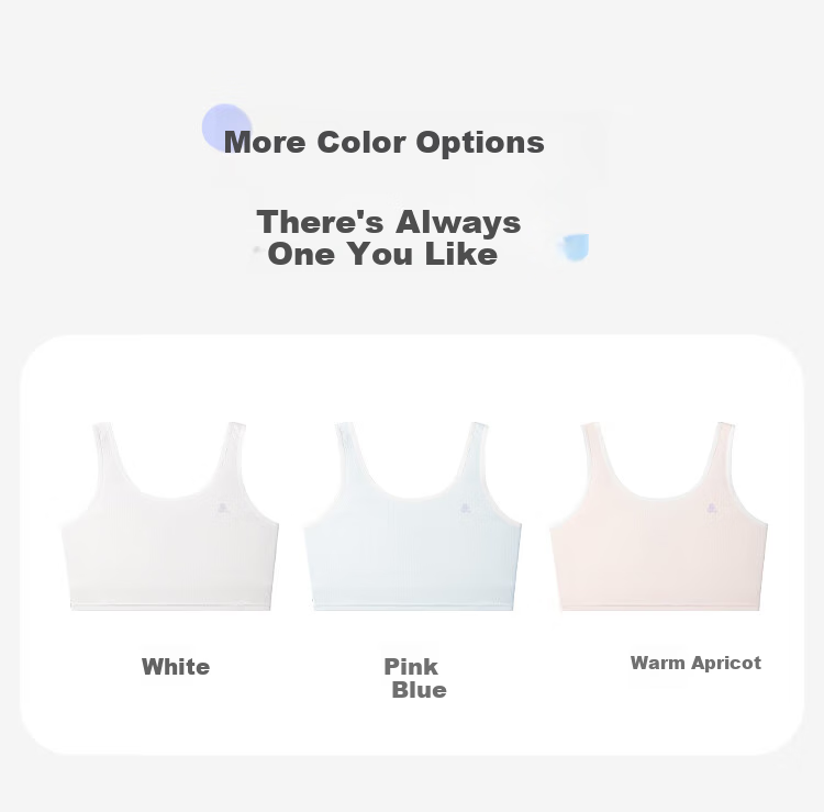 Jiusuiban 80S Modal Children's Underwear, Girls' Bra for Ages 8-10, Student School Uniform, Anti-Nipple Protrusion, Mid-Length Camisole 9