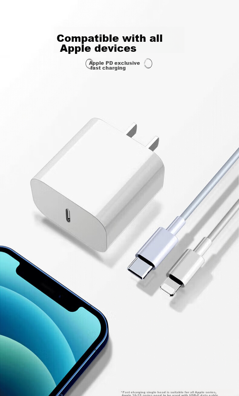 KOVL Compatible with Apple 18/17/16/15/14 Charging Head, PD30W Fast Charging GaN Charger for Apple IPhone 16 Pro/15/14 Pro Max/iPad, Smartphones And Tablets 3