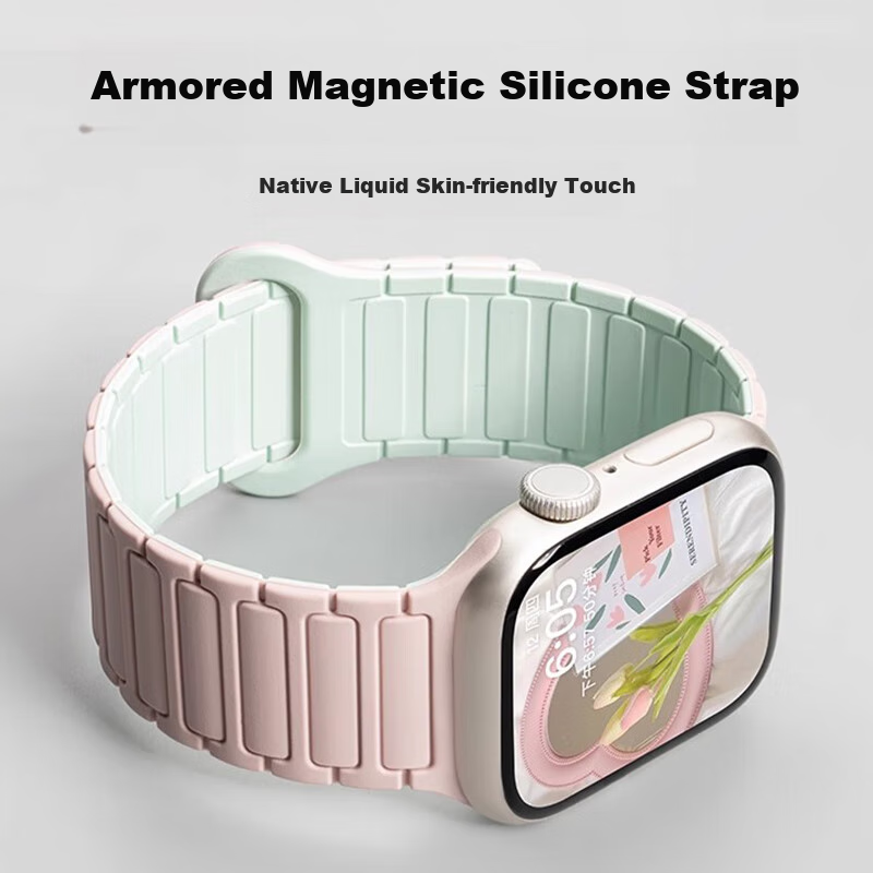 Mashi [Over 100,000 Sold] Compatible with Apple Watch Band, Autumn Magnetic Silicone Strap for Apple Watch Ultra 4/3/2/iWatch S12/11/10/9/8/7/SE Women's