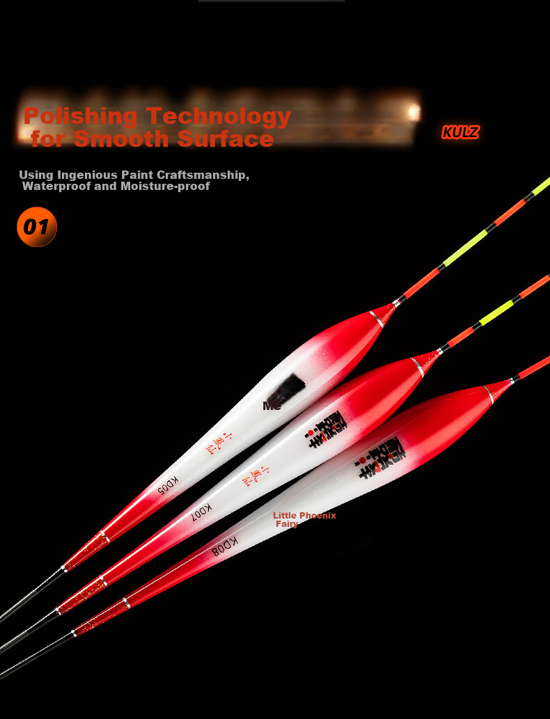Xiaofengxian KD08 Crucian Carp Mixed Breeding Kuoluze Fish Float, Thickened Eye-Catching Nano Buoy, Highly Sensitive Fishing Marker, Fish Float Fishing Tackle 3