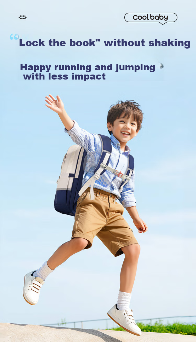 COOLBABY Schoolbag for Primary School Boys And Girls Grades 1-3 Children's Spine-Protecting Shoulder-Protecting Stylish Backpack 8