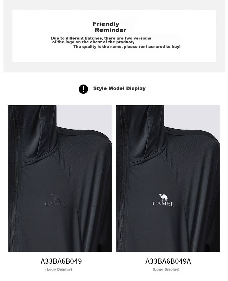 CAMEL Wang Junkai Edition Original Yarn Sun Protection Jacket Women High SPF Ice Cooling Quick-Dry Outdoor Skin Jacket O002 M 3