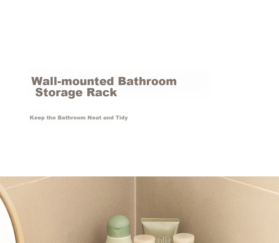 Lanjiaoluo Bathroom Storage Rack, No Drilling Required, Wall-Mounted Toilet Organizer Shelf with Hooks, 40CM 1