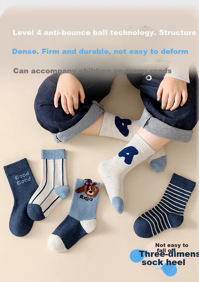 Mianqixiong Children's Socks, Spring And Autumn A-Class Pure Cotton Mid-Calf Socks, Boys' Baby Socks, Big Kids' Socks, Thin Cotton Socks for Boys in Autum 7