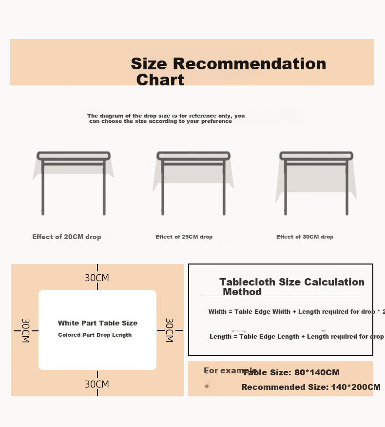 Jingxun Tablecloth, Waterproof And Oil-Proof Dining Table Cover, Simple Style, Washable Table Mat, Coffee Table Pad, 137*183cm 7