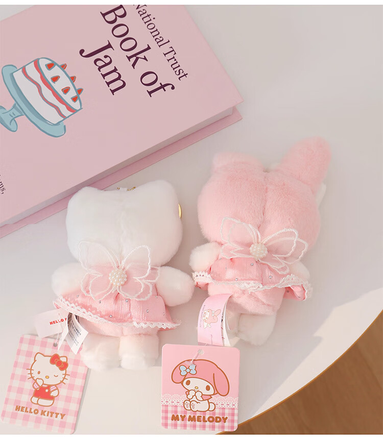 Hello Kitty Sanrio Plush Toy Keychain Birthday Women's Day March 8th Goddess Festival Gift Girlfriend Kitty Pendant 3