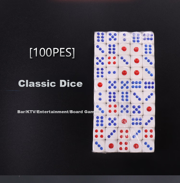 Shenglv Large Dice, Colorful Dice, Dice Cup, Sieve, Mahjong Game Dice, Large Size No. 14 Pips 2