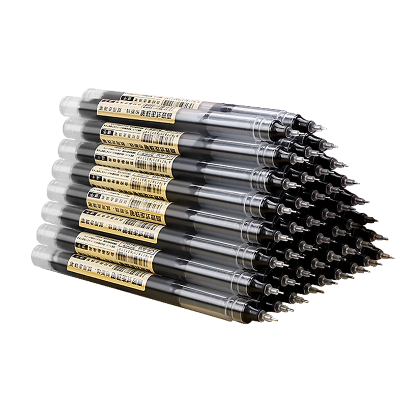 Baijin [Internet-Famous] Gel Pen, Direct Liquid Writing, Quick-Drying, Essential for Primary School, Middle School And College Students, Back-To Essential, 0.5mm, Large Capacity, Super Writing, Student Office Stationery, Black, 30 Pieces