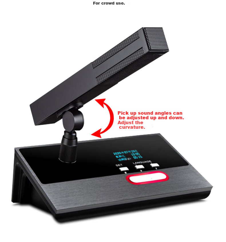 Shuledi V-80A Domestic Wired Handheld Conference Microphone, Meeting KTV Speaker, Square Tube Goose Neck Supporting Network Cable And 8-Pin Dual Interface (8 Microphones + Main Unit) 11