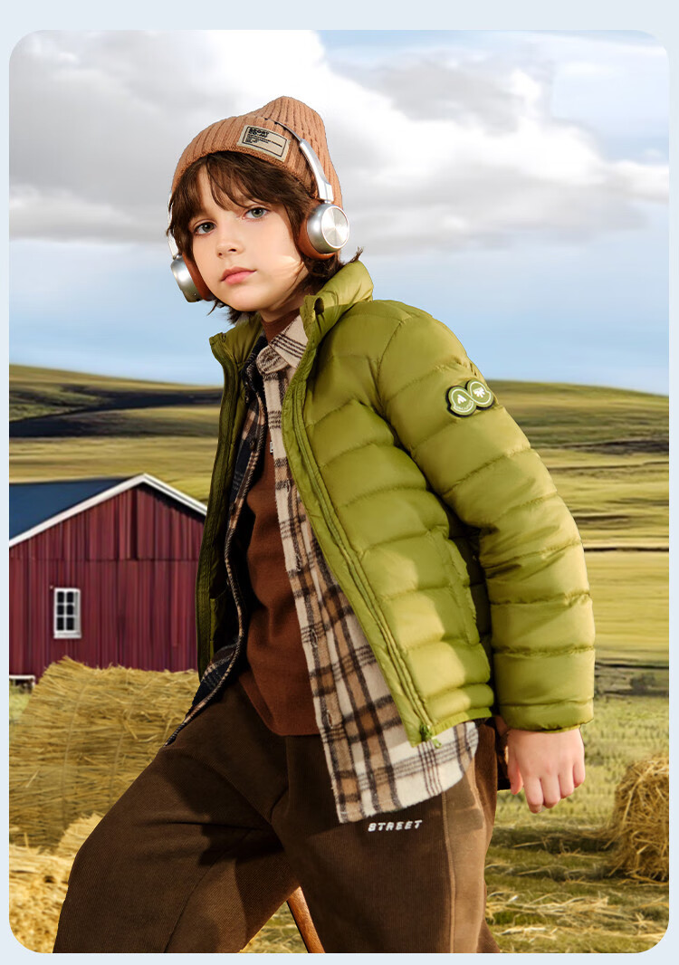 ASK JUNIOR 90 Canada Duck Down Parent-Child Warmth Down Jacket 25 Winter Children's Boys and Girls Large Kids 7A Antibacterial Lightweight Warm Coat 6