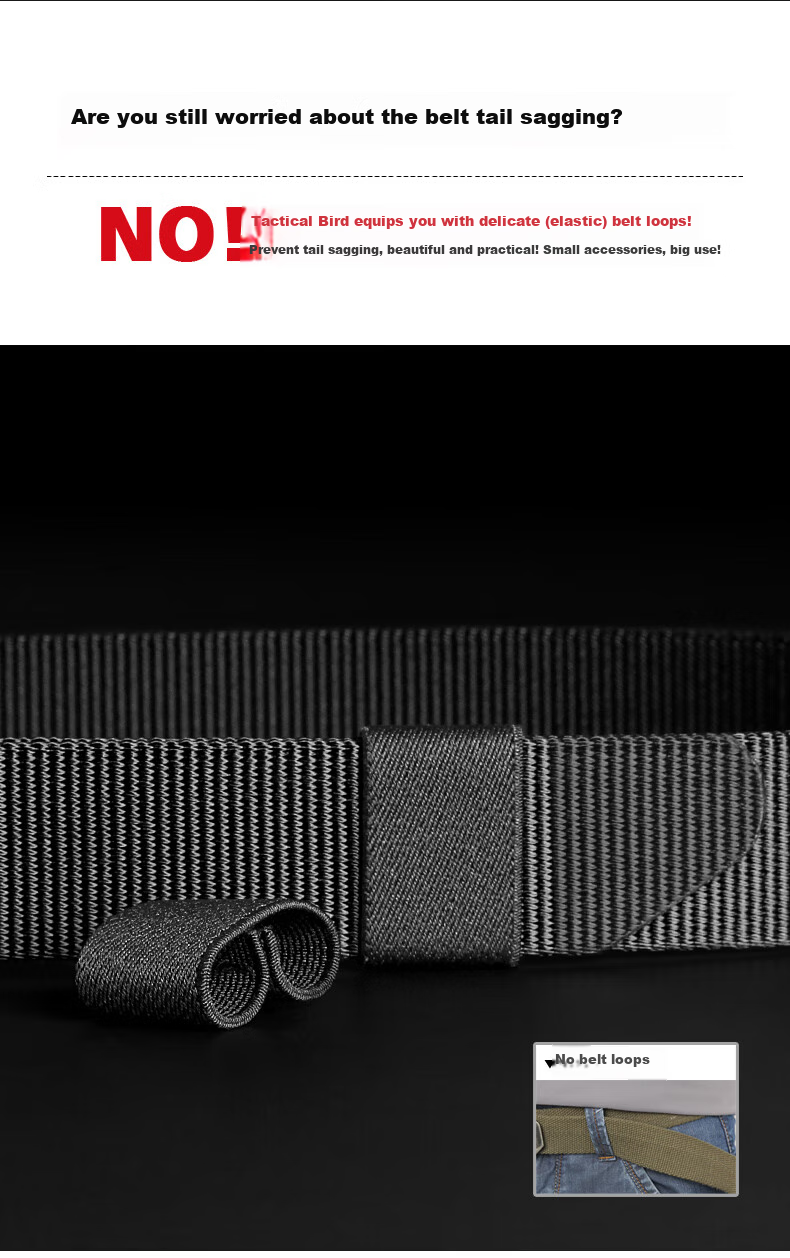 Zhanshuniao R18 (Men's Specific) Nylon Belt, Outdoor Sports Casual Fabric Belt Canvas Trouser Belt Work Pants 11
