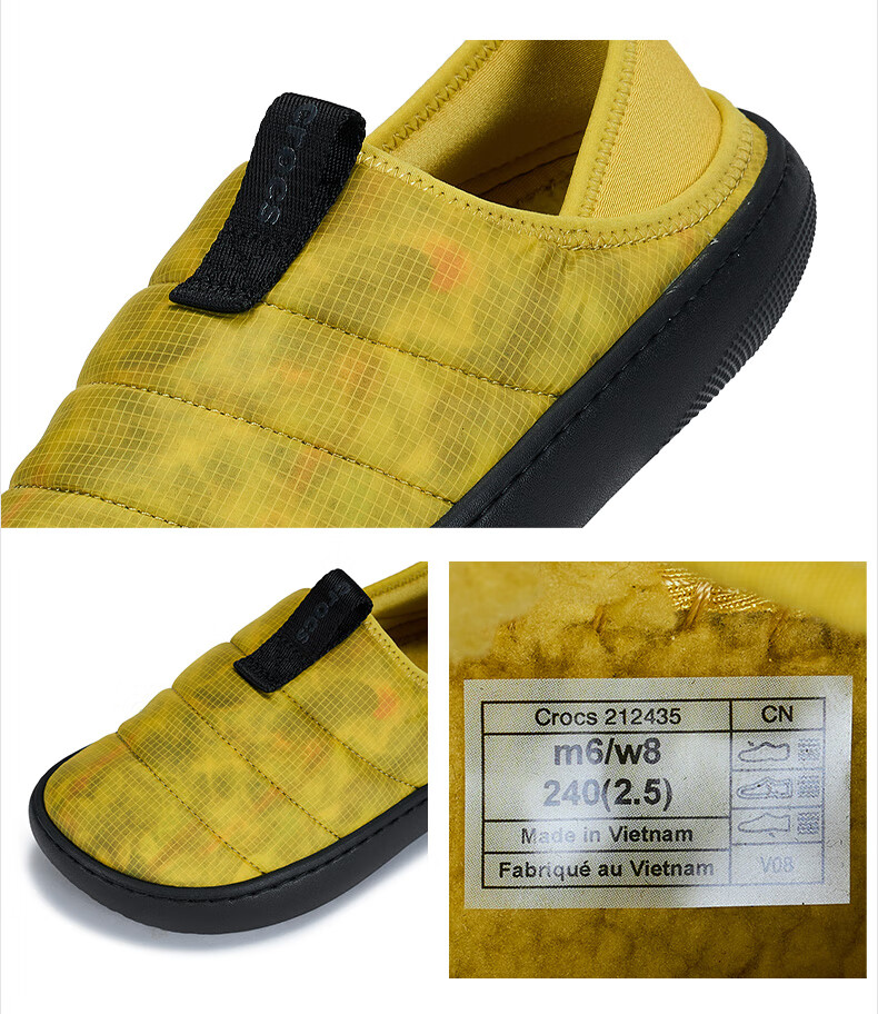 CROCS Unisex Cotton Shoes 2025 Autumn Winter New Fashion Comfortable Warm Slip-On Casual Shoes Size 38-39 2