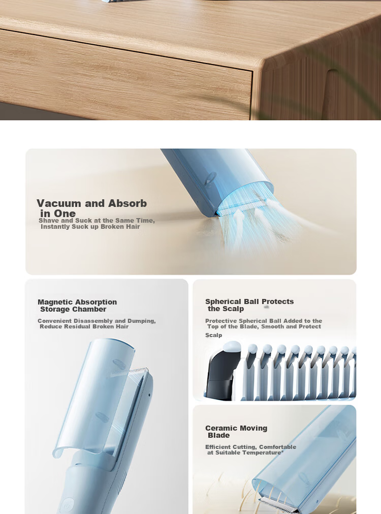 Mijia Children's Hair Clipper, Xiaomi Baby Hair Trimmer That Doesn't Damage The Scalp, Home-Use Hair Cutting And Shaving Electric Trimmer for Babies' Hair, Graduation Gift 2