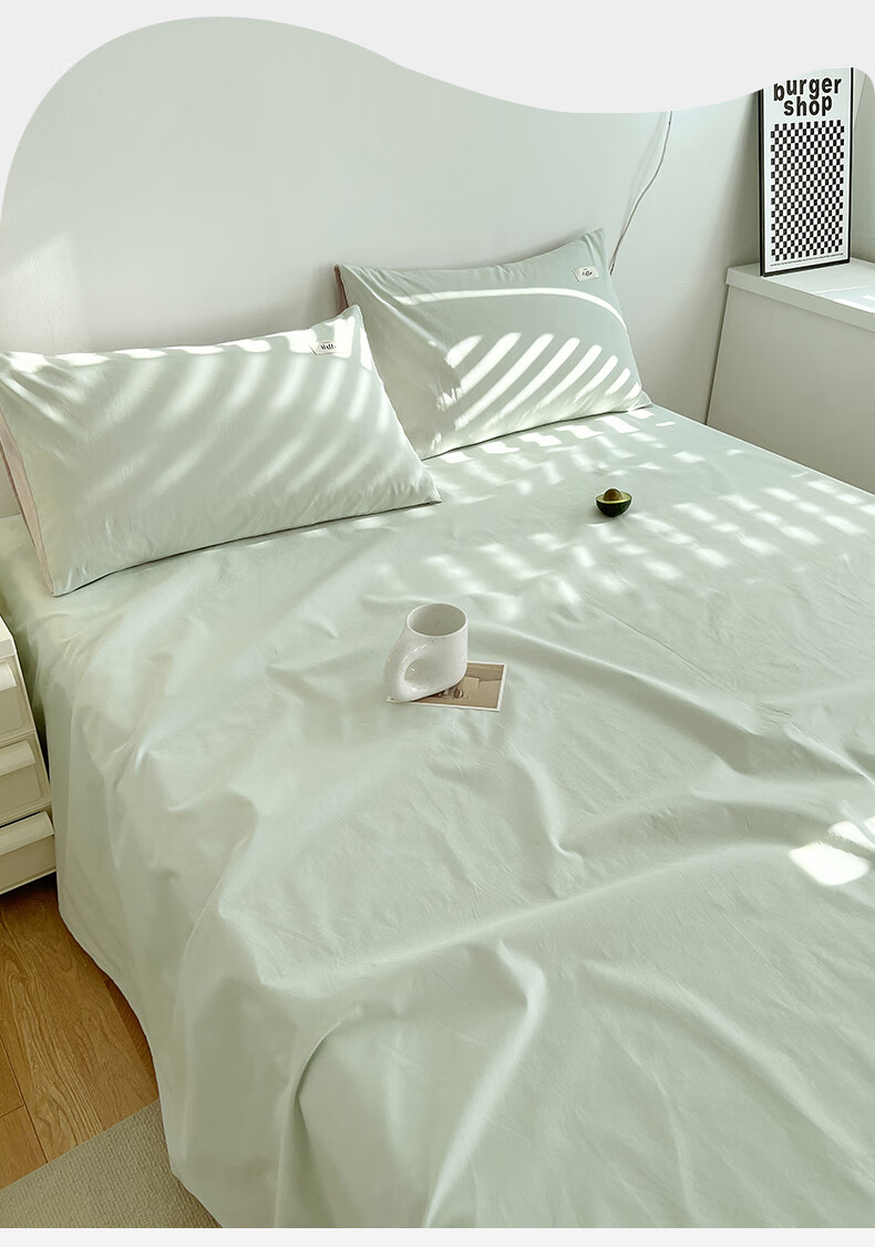 Hongdou Xinjiang Pure Cotton Bed Sheet Single Piece 100% Cotton Bed Cover Dormitory Home Use Single/Double Quilt Cover 230*245cm Bean Paste Color 2