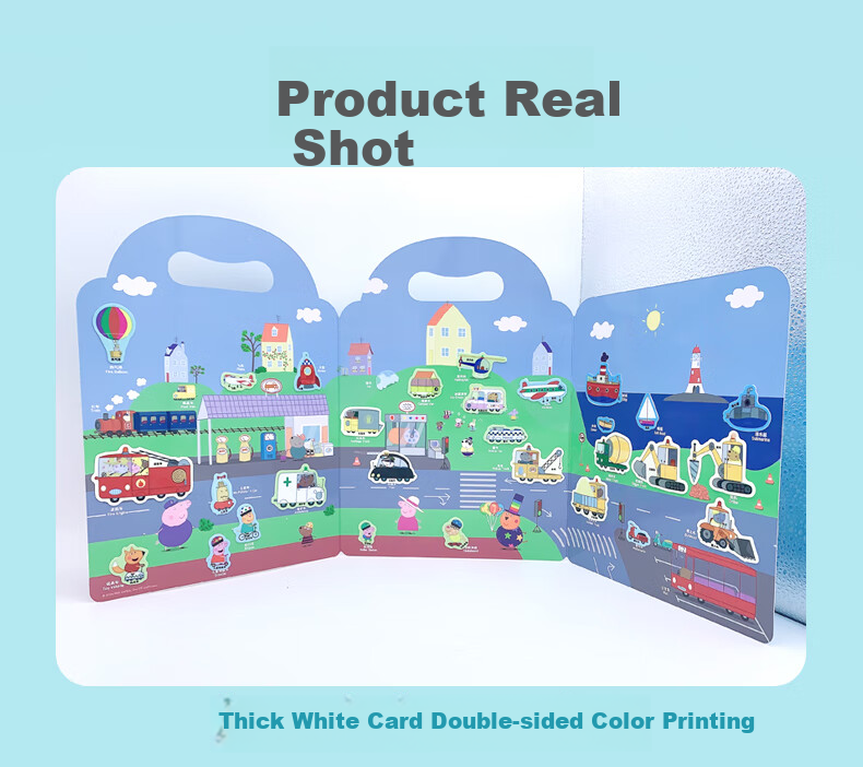 Chuge Children's Sticker Jelly Painting Toy, Boys And Girls Cartoon Quiet Book, Paw Patrol Super Rescue Puzzle Beans 3