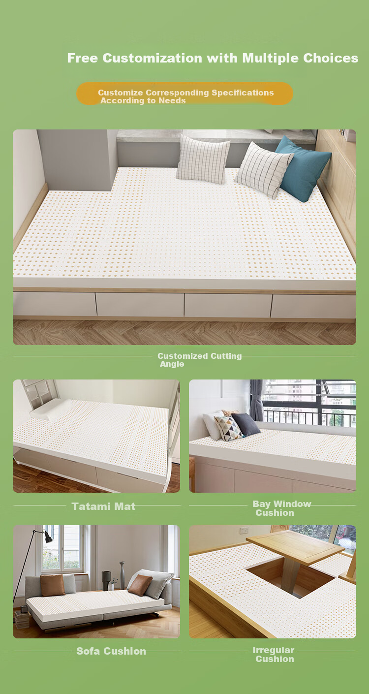 Jinxiangshu Latex Mattress, Imported from Thailand, Natural Latex, Home And Student Use, 1.5*2 Meters, Medium Firmness 18