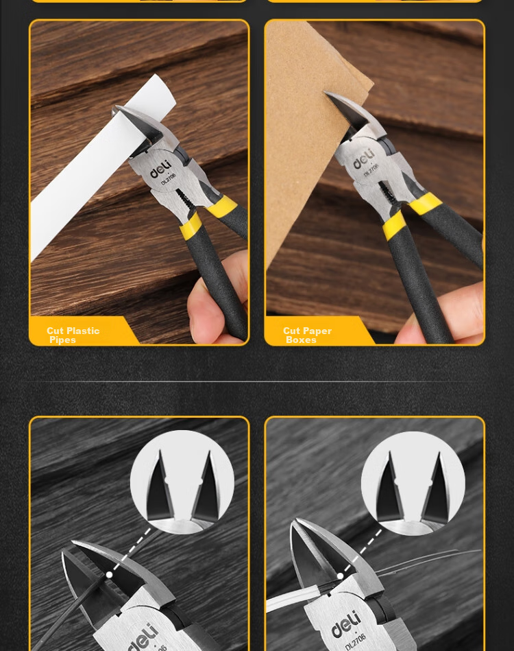 DELIGONGJU Deli 150mm Water Pipe Pliers DL2706 5