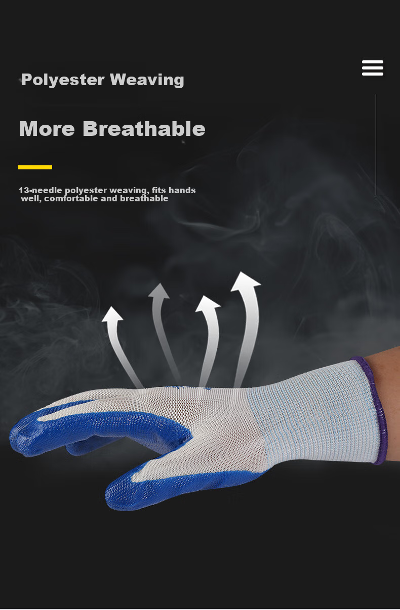 GUANNUODA Nitrile Rubber Work Gloves, 12 Pairs/pack, Wear-Resistant, Oil-Resistant, Waterproof Coated Gloves, Construction Site Auto Repair Building Protective Gloves 9