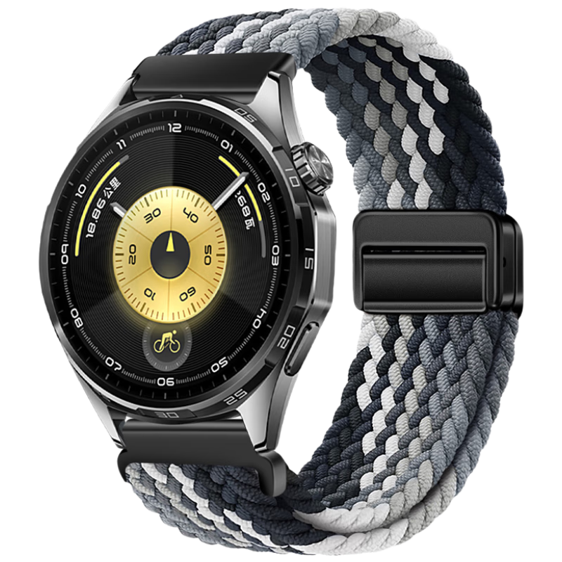 Watchbond [Over 500,000 Sold] Compatible with Huawei Watch GT6 Strap, GT6 Pro/Watch5/GT5/5 Pro/GT4/3/2 Men's Braided Magnetic Premium Master Wristband