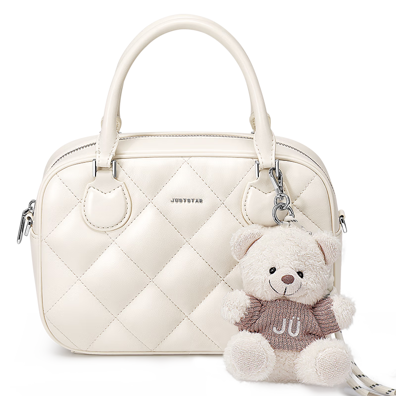 JUST STAR Celebrity-Inspired Bowling Bag, Women's Handbag, 2026 New Luxury Shoulder Crossbody Boston Tote Bag, Birthday Gift