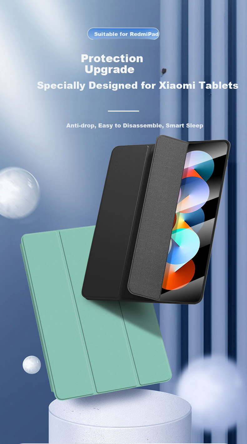 Kulefeng Compatible with Redmi K Pad2, 8.8-Inch 2026 Model Protective Case, Xiaomi Tablet, Ultra-Thin Full Coverage Shockproof Flip Cover, Tri-Fold Smart Leather Case Outer Shell 2