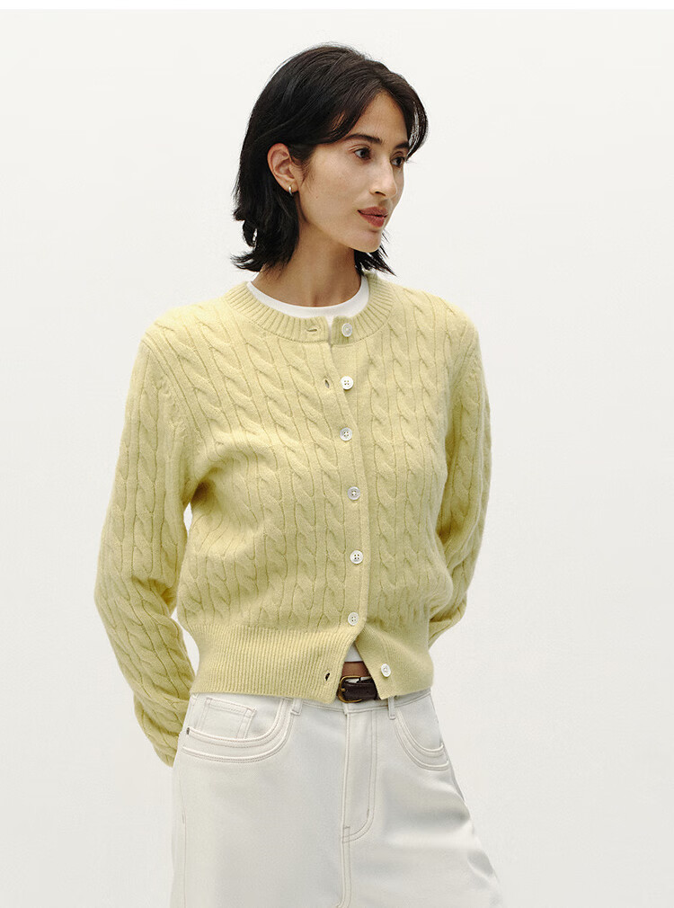 Semir Women's Winter Short Cable Knit Cardigan Sweater 2025 Model 101725106004 9