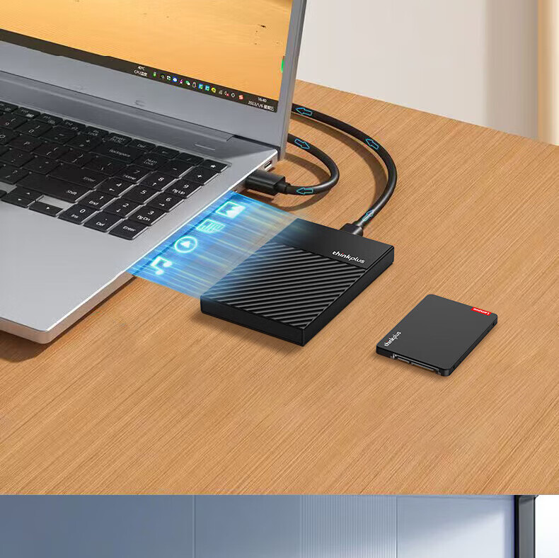 ThinkPlus Lenovo M.2 SATA/NVMe Dual-Protocol 20Gbps SSD Enclosure Type-C USB 3.2 Portable Hard Drive Case HS300 Series for Mobile and PC 3