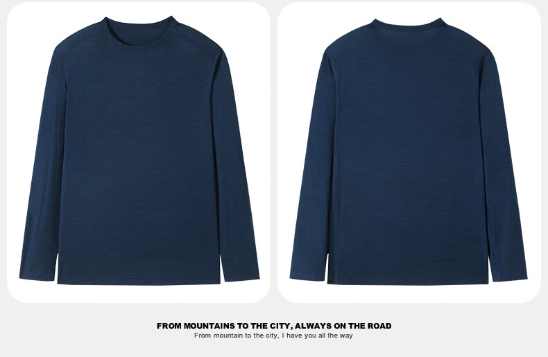 Toread Merino Wool Long Sleeve T-Shirt Men Spring Summer Outdoor Quick-Dry Breathable Lightweight High Elasticity Hiking Sports Base Layer 12