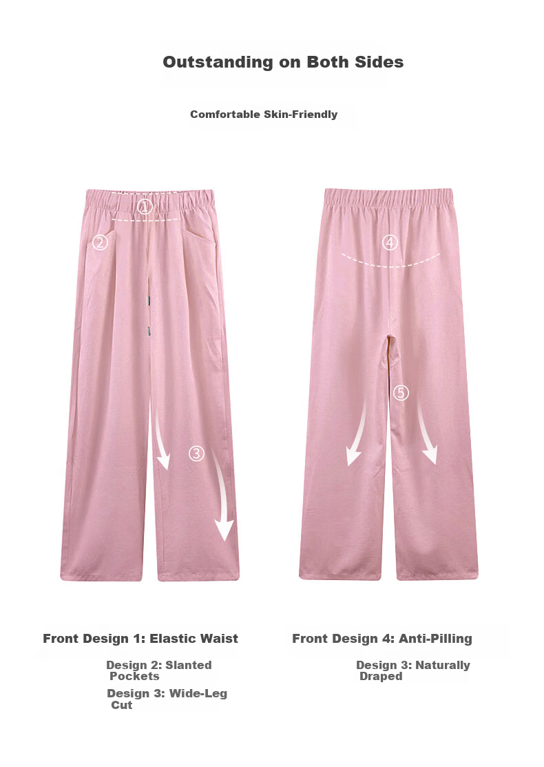 LangSha Lazy Wide-Leg Pants for Women, Spring/summer 2025, Milk Foam Yamamoto Pants, High-Waisted, Draping Casual Loose Straight-Leg Trousers for Wome 12