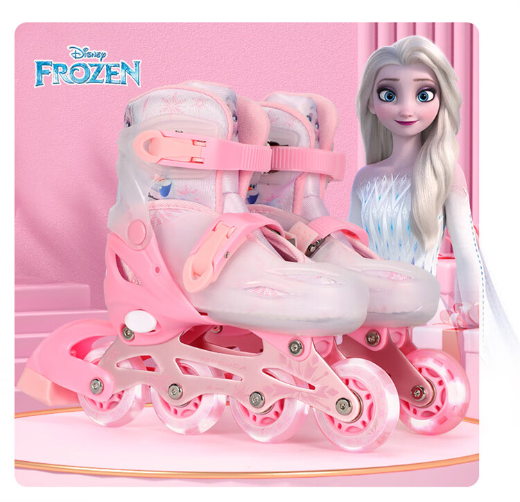 Disney Pink Ice Skates, Professional Inline Skates, Flashy Roller Skates, Gift-Giving Skate Shoes 11