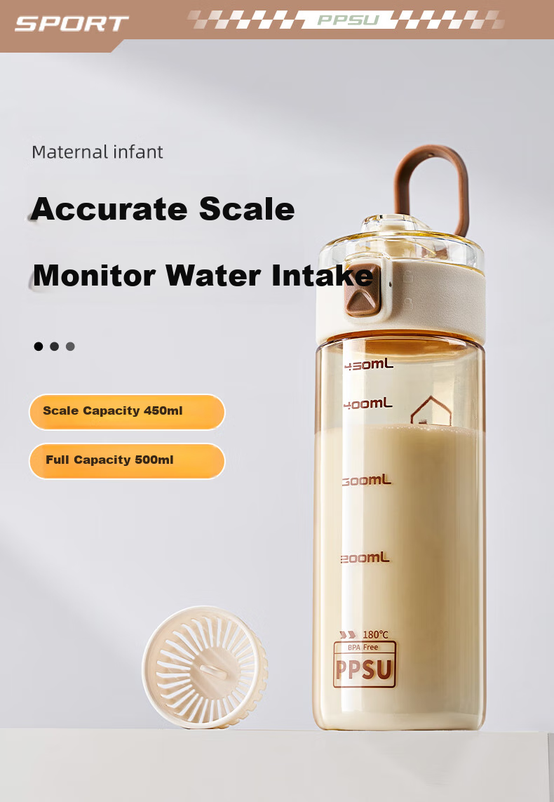 CICA Children's Student Water Bottle, School-Specific PPSU Sports Water Cup for Boys And Girls, Kindergarten Direct Drinking Water Bottle, Summer Use 7