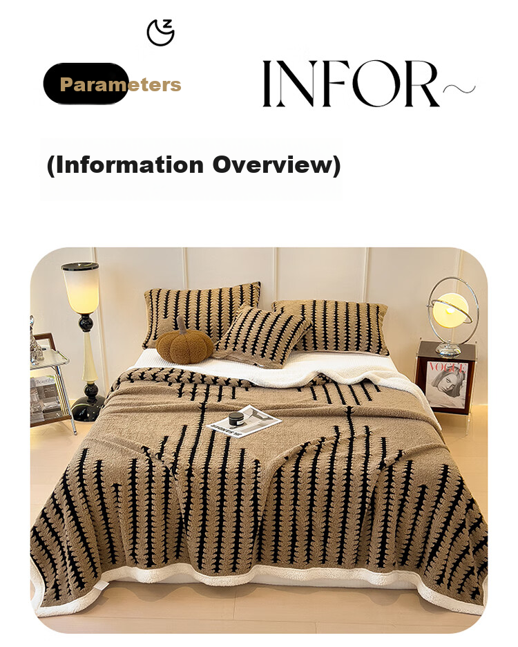 Hodo Class A Blanket, Thickened And Fleece-Lined, Single-Person Nap Blanket, Towel Blanket, Air Conditioning Quilt, Bed Sheet, 150*200cm, Coffee Color 18