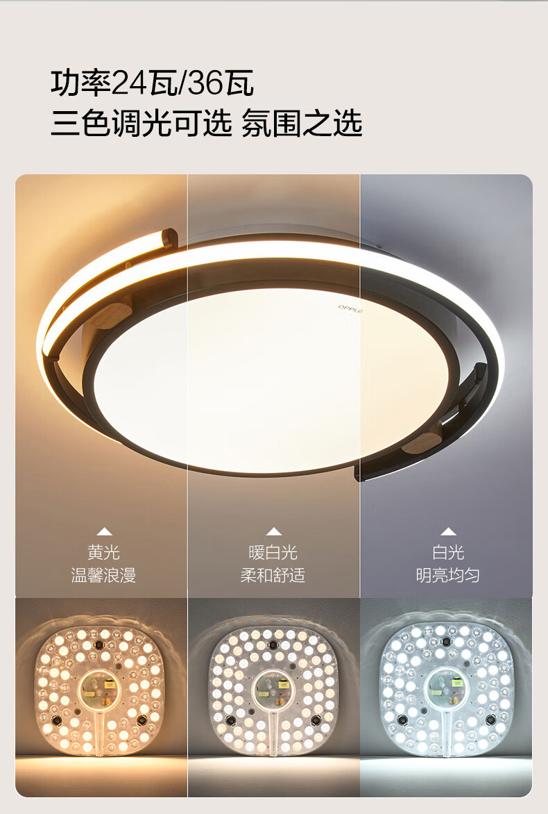 OPPLE LED Ceiling Light Retrofit LED Panel Lamp Board Light Strip LED Energy-saving Lamp Beads Round Light Core Bulb SMD Light Source 36W 5