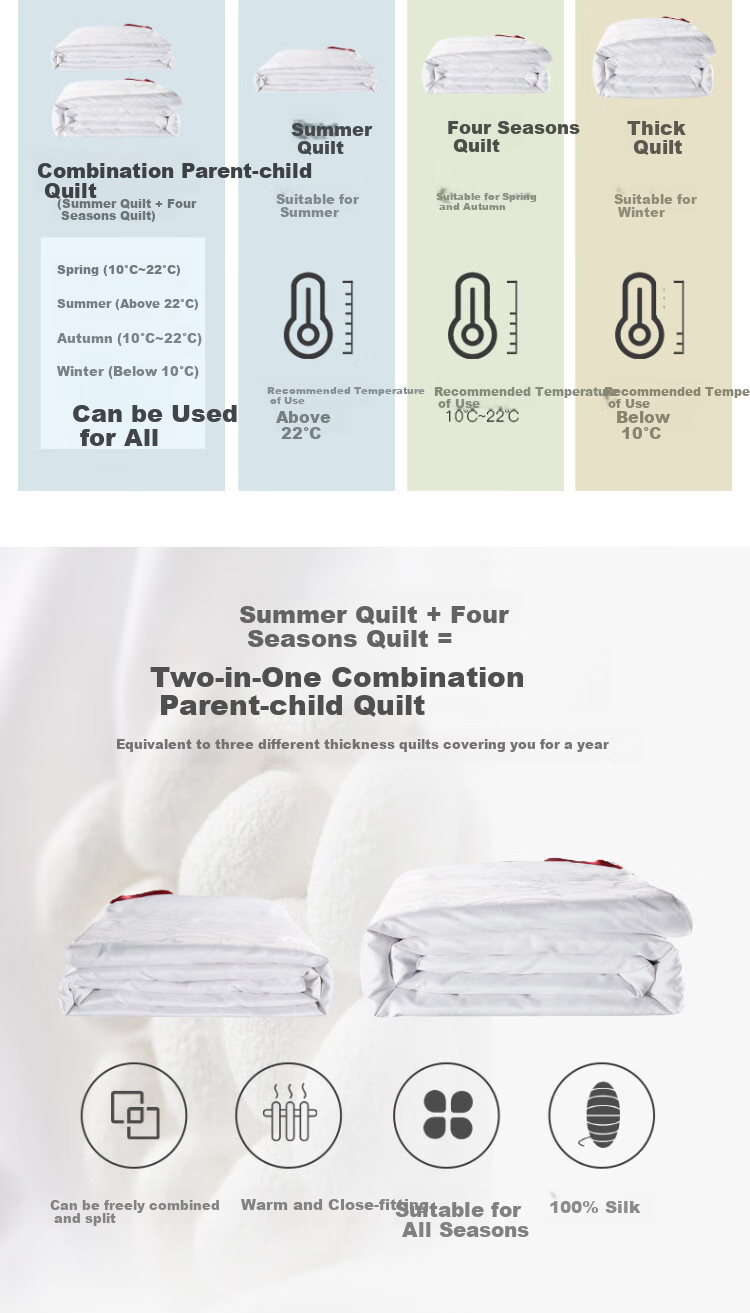 Mengjie Jiafang Silk Comforter, Soft Jacquard Pattern, Breathable Air Conditioning Summer Quilt, All-Season Duvet, Filling Material Approximately 480g, 200*230cm 1