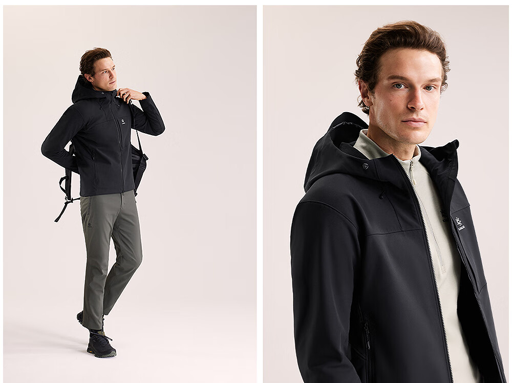 KAILAS M8 IC Hooded Softshell Jacket Men Fleece Warm Breathable Stretch Durable Windproof Hiking Coat Autumn Winter 11