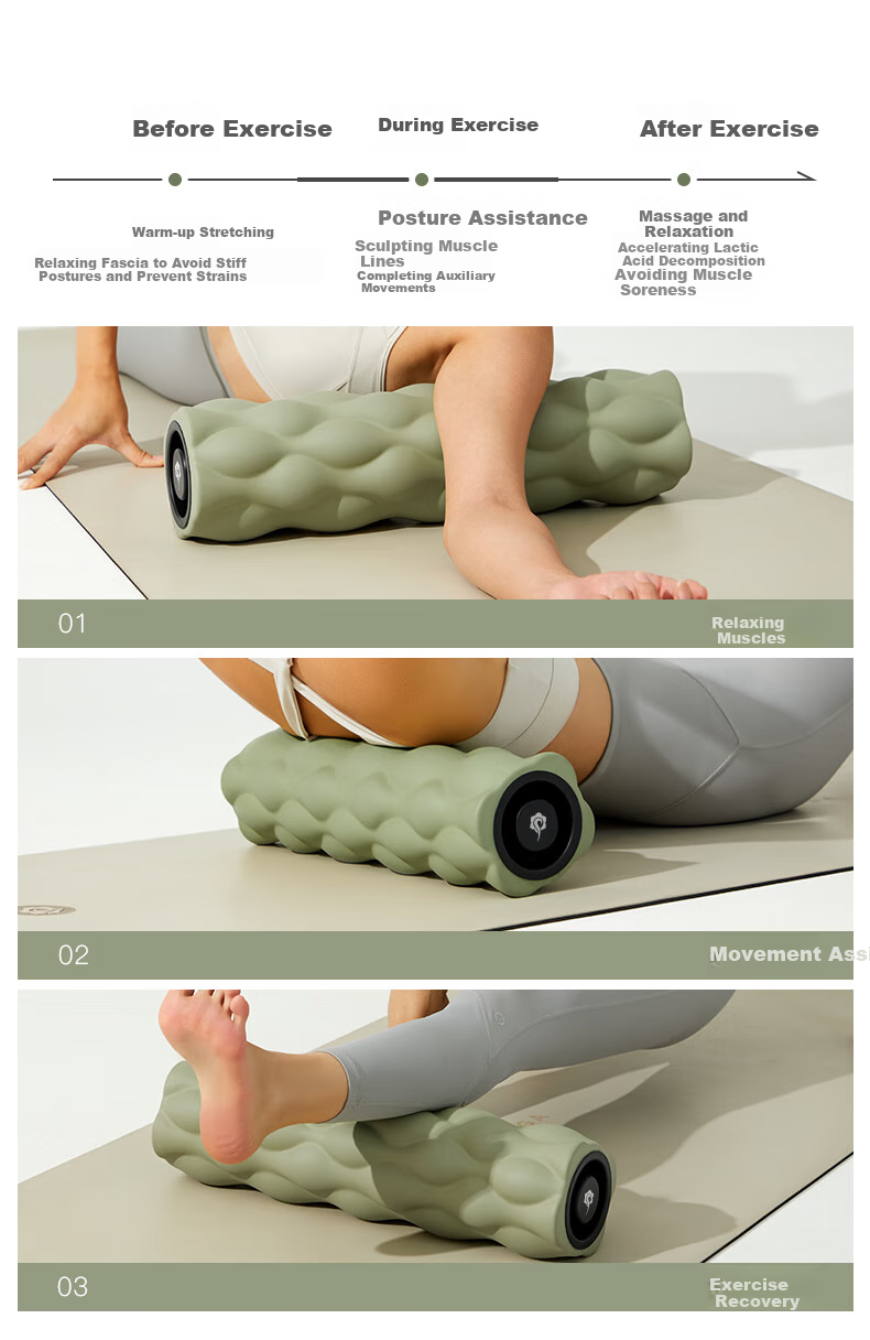 Hata Professional Foam Roller, Muscle Relaxation Roller, Yoga Column Foam Roller, Fitness Yoga Massage Stick, Massage Stick 7