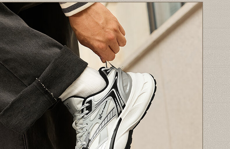 361° Men's Winter New Year Wheel 3.0 Retro Leather Casual Thick Sole Dad Shoes 672546760-2 14
