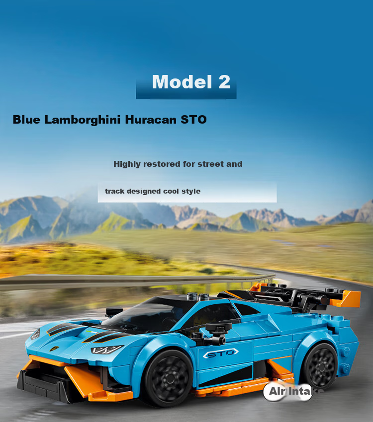LEGO Building Blocks Racing Car Series 77238, Lamborghini Race Car, Boys And Girls Children's Toy, Birthday Gift, Home Decoratio 6