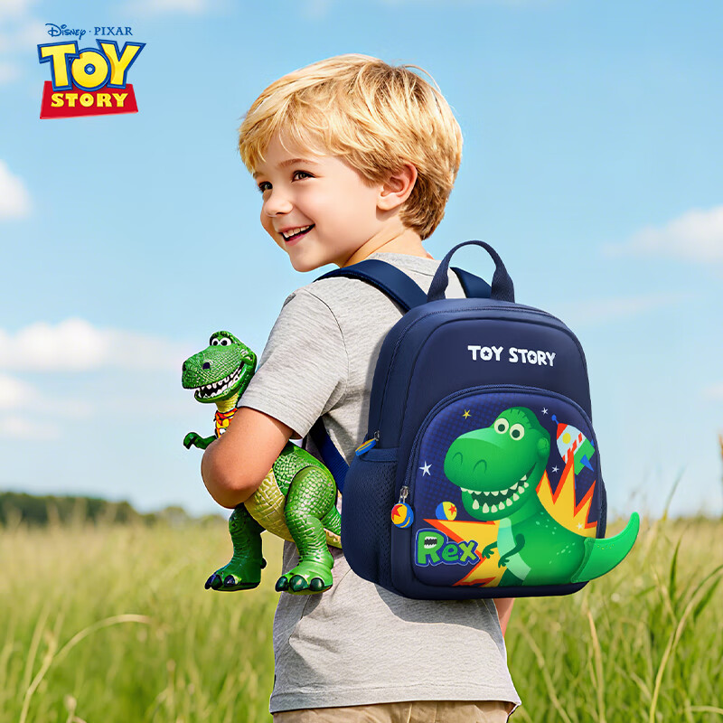 Disney Kindergarten Backpack for Ages 3-6 Lightweight Breathable Outdoor Large Capacity Cute Dinosaur Kids Small Bag Simple Style