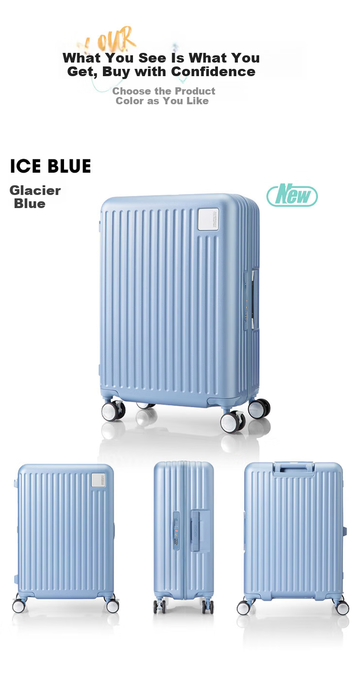 AMERICAN TOURISTER Luggage, 20-Inch Trolley Suitcase, Shock-Absorbing Brakes, Travel Case, Silver Color, QI9 Combination Lock Suitcase 11