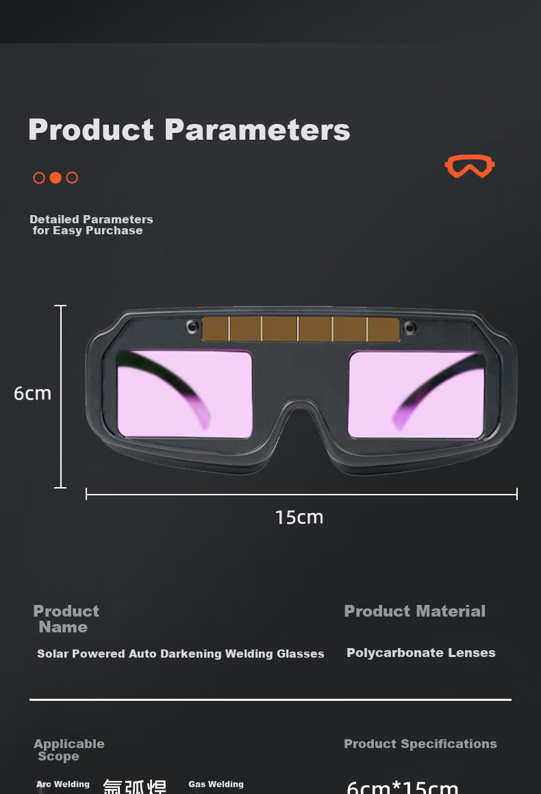 Leyoubaiyi Automatic Darkening Welding Glasses for Welders, Specialized Anti-Glare Arc Eye Protection Goggles with Color-Changing Lenses 12