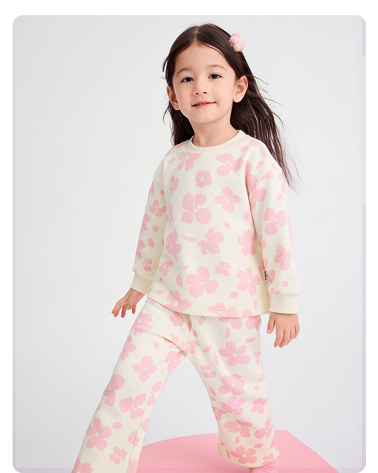 Balabala Kids Children's Homewear Set Boys 2026 New Spring Autumn Fleece Pajamas Warm Sleepwear Pants 19