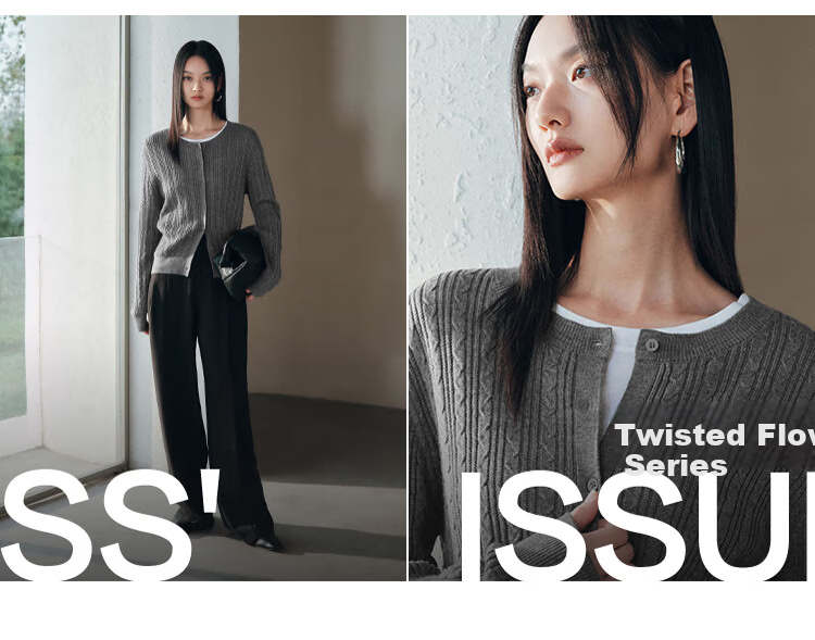 Taipingniao Women's Knit Sweater Miu Series Spring Inner Layer Slim-Fit Sweater Elegant New Year Outfit Red L 1