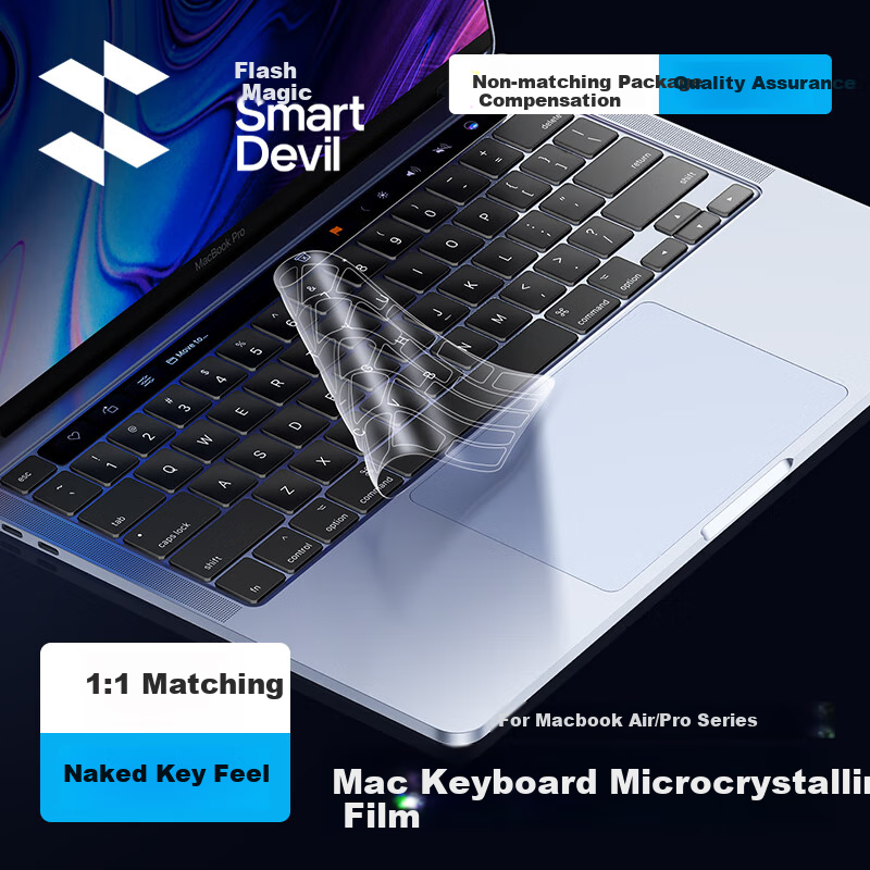 Защитная пленка для клавиатуры Shanmo для Apple MacBook Air/Pro, ультратонкая, прозрачная, водонепроницаемая, пылезащитная