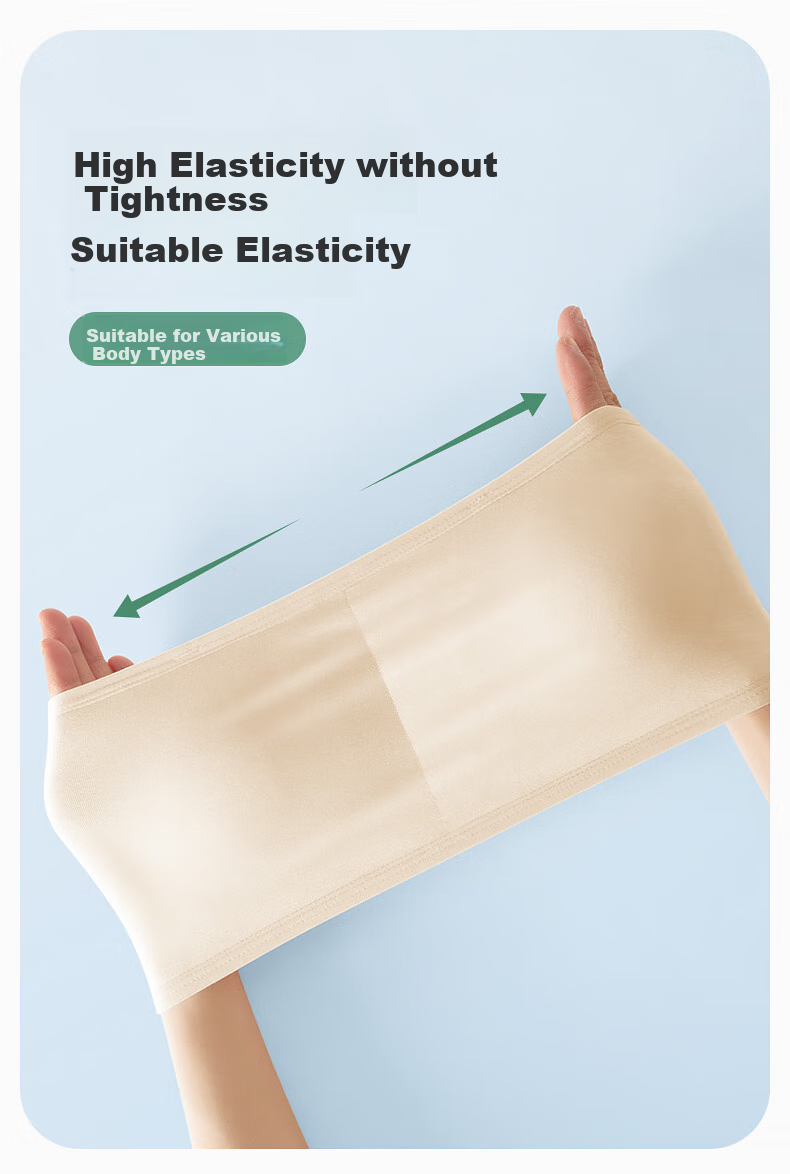 Meiya Ting Dance Student Special Invisible Bra, Teenage Girl Bandeau Anti-Exposure Inner Layer, Middle And High School Students Strapless Invisible Chest Wrap 16