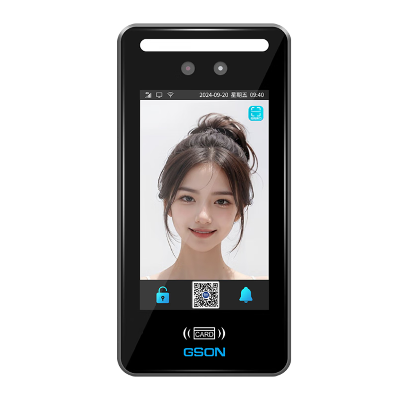 GS GSON Facial Recognition Access Control All-in-One Machine 7-Inch WiFi Intercom Attendance Clock-in Device