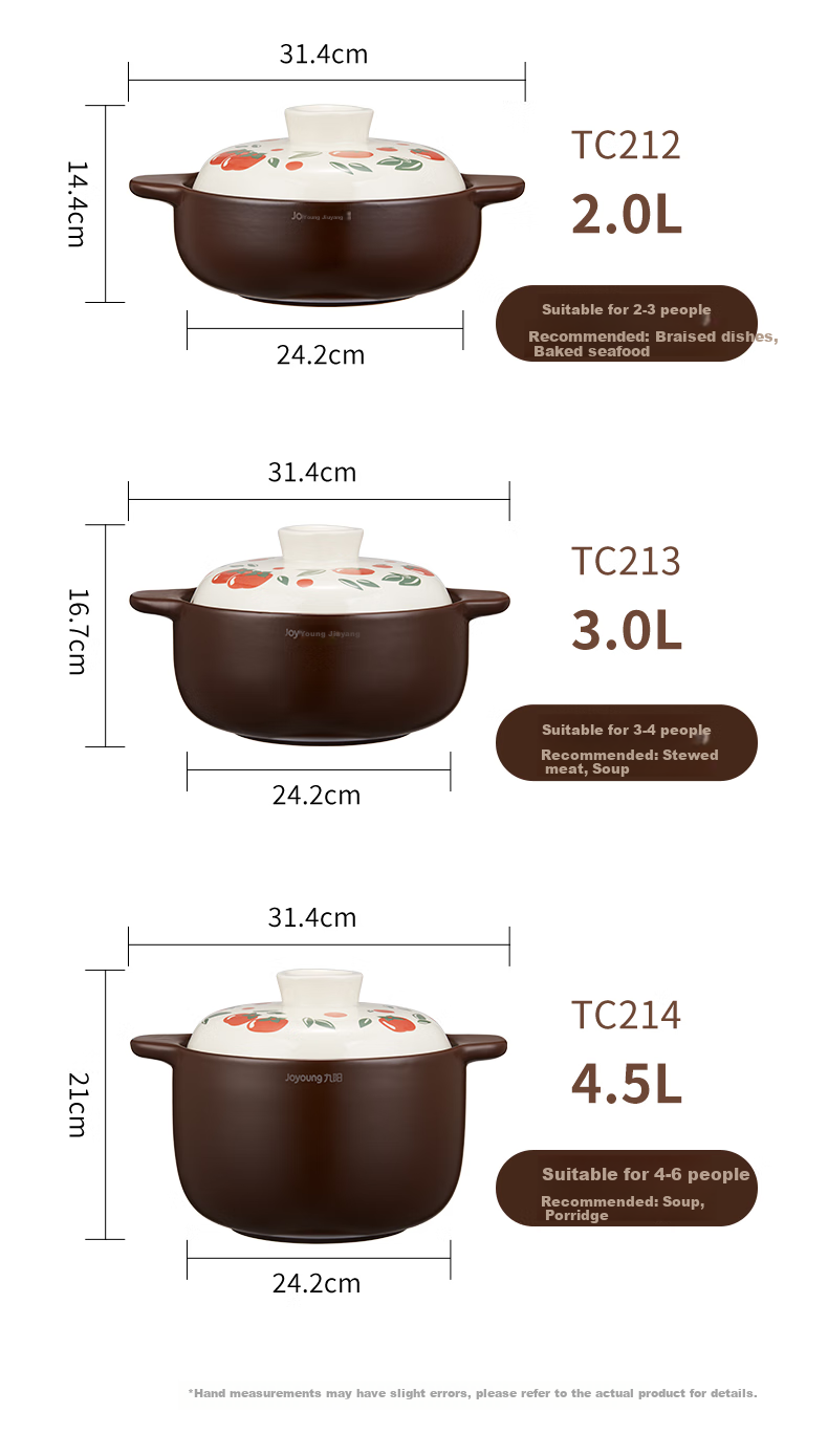 Joyoung Ceramic Casserole Pot, Soup Pot, Stew Pot, 5L High-Temperature Resistant Ceramic Pot for Soup Making, Clay Pot Rice, Medicinal Decoction And Cooking TCB5003 11